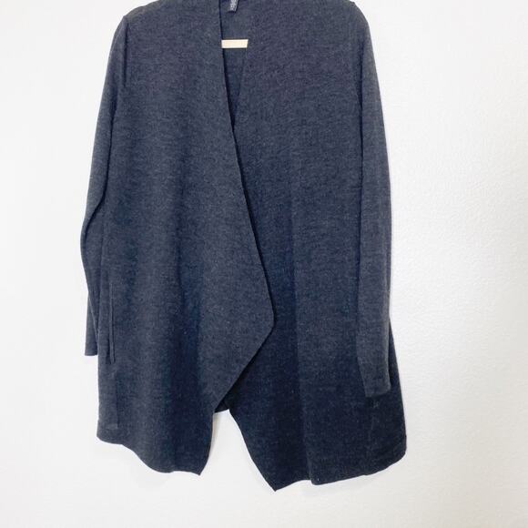 eileen fisher merino wool drapey sweater cardigan size small - Picture 6 of 7